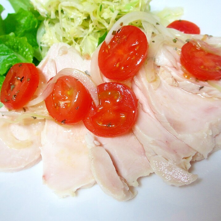 ゆで鶏のプチトマトソース レシピ 作り方 By Mococo05 楽天レシピ ゆで鶏のプチトマトソース レシピ 作り方 By Mococo05 楽天レシピ
